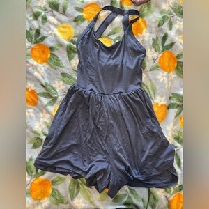 Adult One Piece Heather Navy Romper
